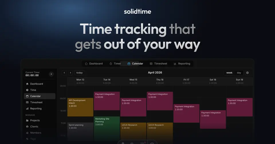 solidtime, as pictured on solidtime.io