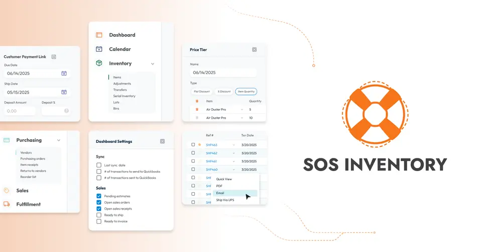 SOS Inventory, as pictured on sosinventory.com