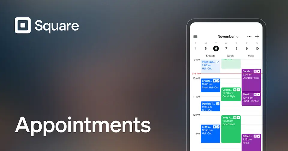 Square Appointments, as pictured on squareup.com