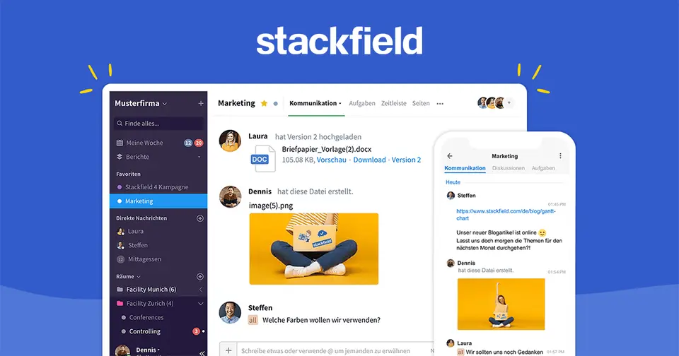 Stackfield, as pictured on stackfield.com