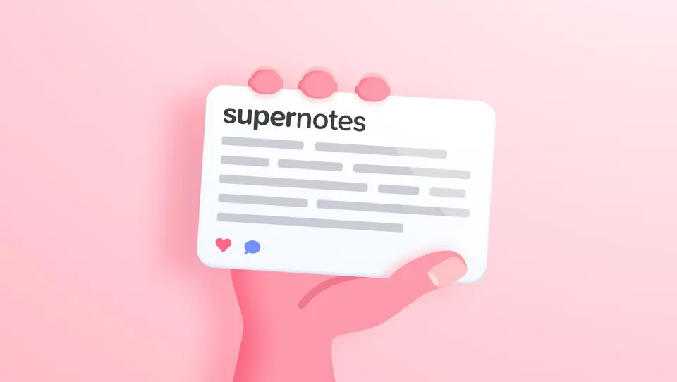 Supernotes, as pictured on supernotes.app
