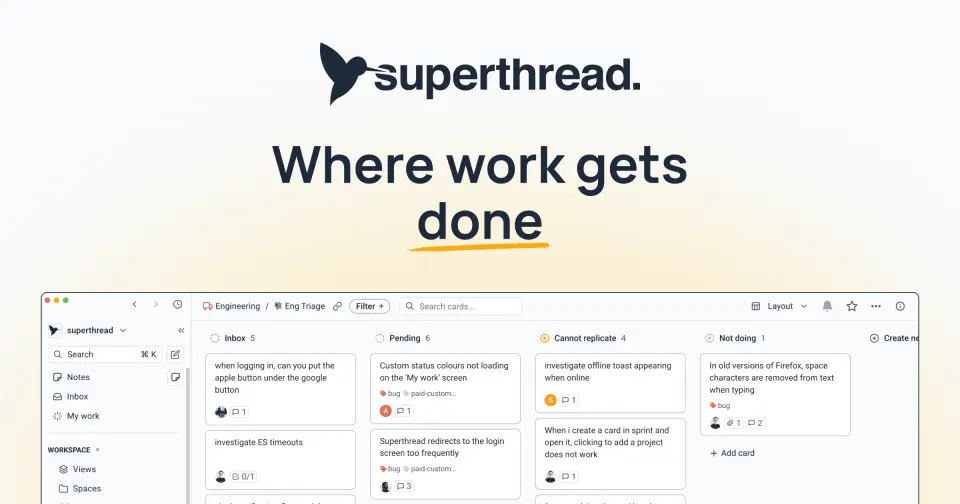 Superthread, as pictured on superthread.com
