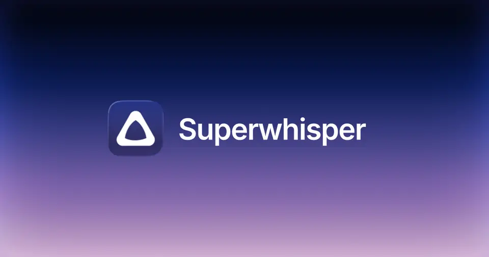 Superwhisper, as pictured on superwhisper.com