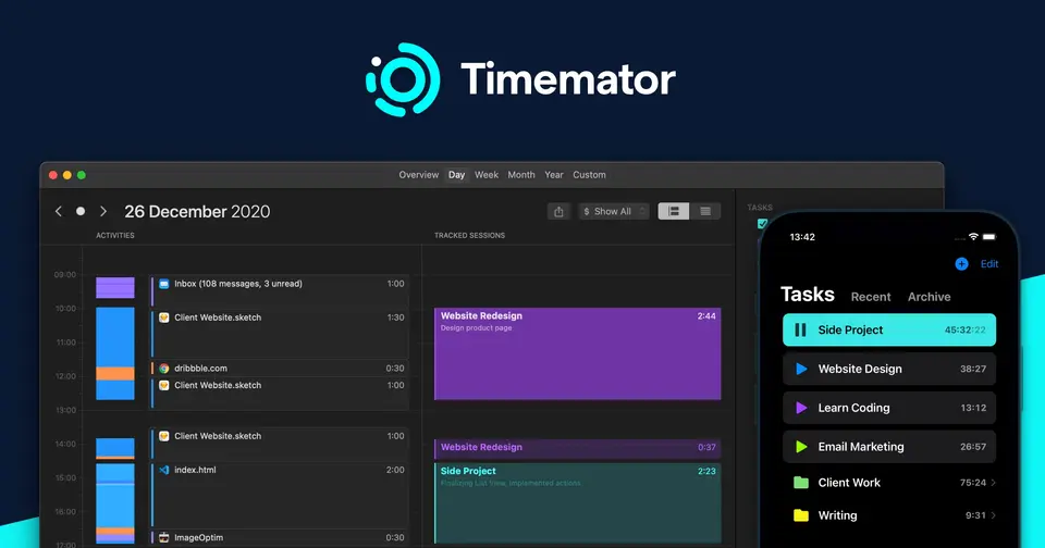 Timemator, as pictured on timemator.com