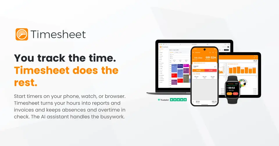Timesheet, as pictured on timesheet.io