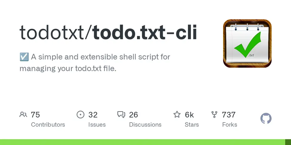 Todo.txt, as pictured on github.com