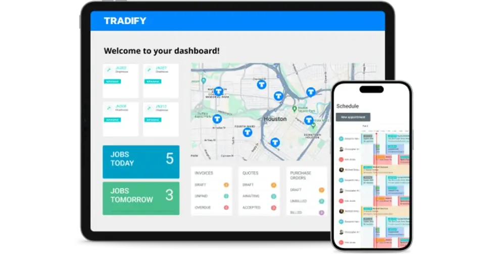 Tradify, as pictured on tradifyhq.com