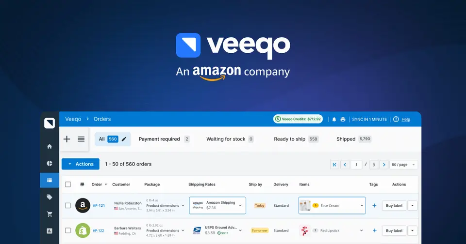 Veeqo, as pictured on veeqo.com