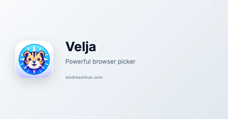 Velja, as pictured on sindresorhus.com