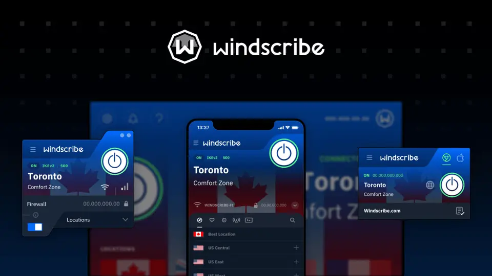 Windscribe, as pictured on windscribe.com