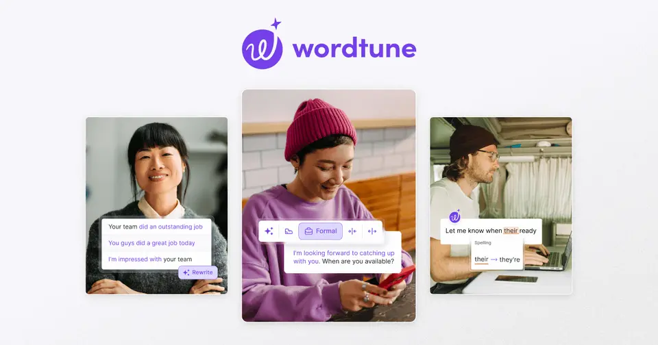 Wordtune, as pictured on wordtune.com