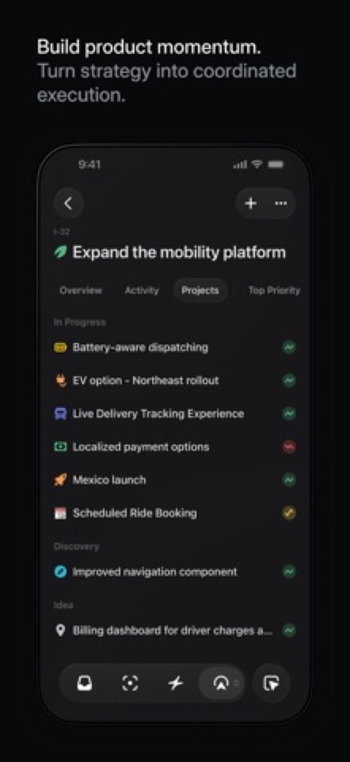 Linear on an iPhone: a project and its progress.